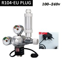 수족관 DIY CO2 조절기 솔레노이드 밸브 버블 카운터 CO2 제어 시스템 감압 밸브 이산화탄소 장비, EU plug|W21.8
