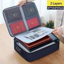 서류도장보관가방 다용도 방화 방수 문서 보관 도장케이스 비즈니스 휴대용 TUUTH 대용량 다중 계층 파일 티켓 저장 팩 인증서 관리자 여행 여권 서류 자물쇠