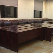 긴 회의 테이블 강의실 클래스 회의실 대학교 테이블, 1.2미터 고급 베니어판 2인