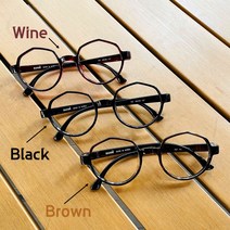 국산 남자 여자 가벼운 다각형 뿔테 안경