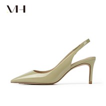 양가죽스틸레토힐 MAXHANNAH 마키아토 뒤 에어 로퍼 여성 공기 면 스틸레토샌들힐 여름 2393874457