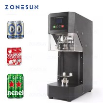 캔실링기 진공포장기 실링기 ZONESUN 캔 씰링 기계 음료 병 실러 커피 차 캡핑 55mm 220V, [02] American plug