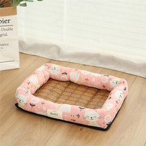 강아지 조끼 개 침대 여름 애완 동물 잠자는 소파 빨 컬러 인쇄 광장 고양이 수면 매트 통풍 멋진 용품, 9-Flower_S 30x40cm 2.5kg