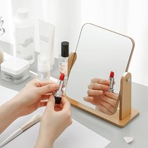 모던앳 360도 회전 우드 화장대 탁상 거울