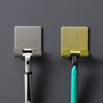 1+1 나무팩토리 실버 스테인레스 면도기 거치대 걸이, 골드1+1
