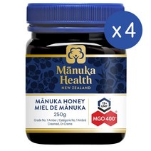 마누카헬스 마누카 꿀 UMF13+ MGO400 250g MANUKA HEALTH HONEY 4팩, 4개