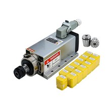 2.2KW 110V 220V 380V 24000rpm 400Hz 사각형 공기 냉각 스핀들 모터 ER20 포함 CNC 목재 작업 밀링 기계용 수집 119864, 항공 커넥터