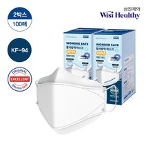 삼진제약 피부저자극 KF-94 황사마스크(식약처 인증 의약외품), 100매