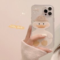 샤샤 노란모자덕 아이폰 투명 케이스 전기종