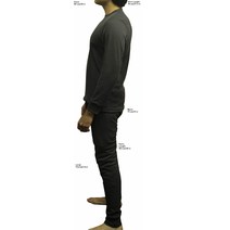 Energi 남성용 Thermal 속옷 긴팔 셔츠 바지 (L Dark Gray)