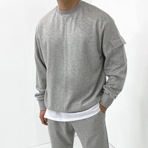 베럴댄나우 남녀공용 오버핏 포켓 카고 맨투맨