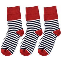 유니즘 남여공용 패션 중목 양말 3켤레