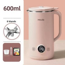 두유제조기 두유 기계 두유기 두유 메이커 가정용 휴대용 이유식 죽 제조기 마스터기 600ml 전기 과즙 짜는기구 미니 벽 깨는 자동 난방 요리 필터없는 220v, 600ml 핑크, 유럽 ​​연합, 600ml pink+UK