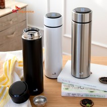 액센 SK100 [1+1] 온도표시 LED 텀블러, 화이트+화이트