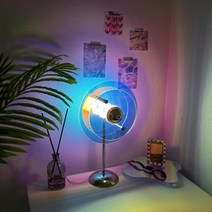 LED 선셋 빛 셀프 인테리어 조명 단스탠드 10단계 밝기조절가능 오로라 레인보우 무드등