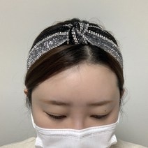 머리띠 반다나 명품 큐빅 스팽글 꼬임 와이드 헤어밴드