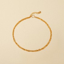 도로시 24k 순금 트위스트 두줄 체인 팔찌