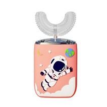 가성비어린이용 U 모양 전동 칫솔 충전식 실리콘 치과 클리너 만화 360 ° 음파, 13 2-6year toothbrush