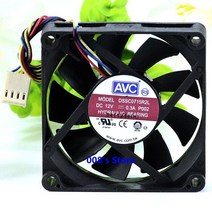서버컴퓨터 데스크탑 노트북 Dssc0715r2l p002 dc 12v 0.3a 4 핀 100mm 707015mm 스퀘어 냉각 온도 제어용 새 cpu 쿨러 팬, 없음