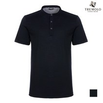 [TREMOLO] 솔리드 헨리넥 코튼 반팔 티셔츠__TRNASVY2441