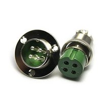 항공잭 25MM 날개타입 K-25-4핀 플러그 국내생산 원형커넥터 써큘러커넥터, 01_케이블
