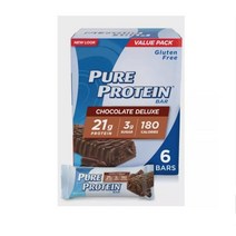 Pure Protein Bars Chocolate Deluxe 21g Protein 1.76 Oz 6 Ct