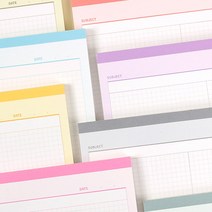 B5 심플 2분할 모눈노트 노트패드 반반 그리드 필기 요약 정리 공시생 학생 대 떡메 공부, 04.라일락