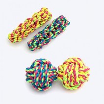 강아지 터그놀이용 실타래 로프장난감 치실토이 뇌운동 입질훈련 흥미유발, 1개, 공 L (PMD-182)