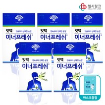 동화약품 잇백 이너프레쉬 24캡슐 구강청결제 구취제거제 먹는 입냄새제거제, 5개+헬시링크 마스크1팩