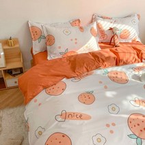 여자 침구 세트 침대 린넨 이불 커버 플랫 시트 베개 봄 여름 킹 풀