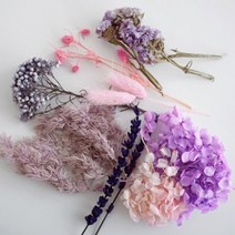 말린꽃 청첩장꽃 화이트 프리저브드 플라워박스 3color, 퍼플