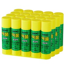 아모스 딱풀 T59 접착제 고체풀 갑 문구풀 25g 20개입, 옵션_없는__상품