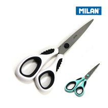 MILAN 밀란 사무용 가위, 1개, 화이트