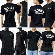 로카 ROKAF 공군 코리아아미 반팔티셔츠 블랙 군대 남성 빅사이즈 여성 쿨드라이