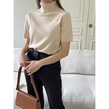 [10컬러] 3계절 코디가능 가을시즌 러블리 캐시 반팔 목폴라 니트