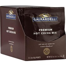 Ghirardelli 프리미엄 핫 코코아 봉투 리치 초콜릿 643.5g(22.7온스) (15팩), Rich chocolate