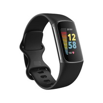 Fitbit Charge 5 고급 피트 내장 GPS 스트레스 관리 도구 수면 추적 24시간 심박수 등 플래티넘 미네랄 블루 원 사이즈 S & L 밴드 포함 스틸, Graphite/Black, Graphite/Black