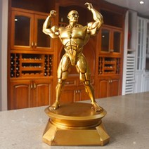 보디빌딩 피트니스 우승 피규어감사패 상패 헬스트로피 실버 상폐 기념품, 제비꽃