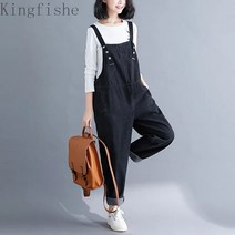[Kingfishe]여성 멜빵 청바지 루즈핏 점프슈트 캐주얼 Kingfishe dian251129bd2