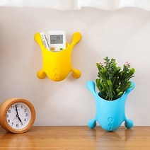 화분 연필 꽂이 벽 냉장고 부착 인테리어 용품 수경 재배 특이한 집들이 선물 칫솔 꽃병, 벽에부착하는(핑크)