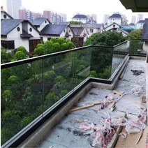 강화 유리 난간 난간대 계단 베란다 아파트 12mm, 알루미늄 트로프