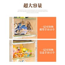 마징가케이스 마징가 아크릴 피규어 전시장 인형 보관함 블라인드 수동 캐비닛 아크릴 스탠드 아크릴 모델 팝마트 레고 방진, 백색 5겹 80+ 유도등2