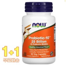 나우푸드 Probiotic-10 25 Billion 유산균 베지 50정 2통, 1개, 기본