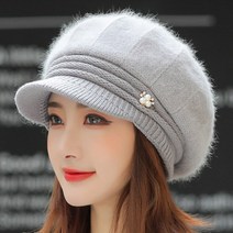 데이즈원 여성 모자 중년 여자 겨울모자 털모자 방한 니트모자