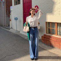 텐비 히든밴딩 데님 와이드 팬츠 69298 빅사이즈 여성의류