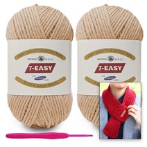 [니뜨] 2022 세븐이지(80g)x2볼+모사용코바늘6/0호+모스미니머플러도안, 723_베이지