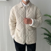 오버핏 겨울 깔깔이 누빔 경량 퀼팅 집업 카라 패딩 자켓 빅사이즈
