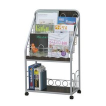 두리코 4단50 잡지대 잡지꽂이 전면책장, 화이트