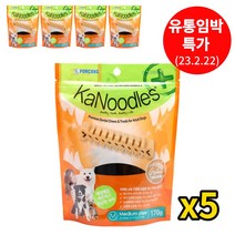포켄스 강아지 입냄새제거 양치껌 카누들 M 170g (유통 23.2.22), 5개