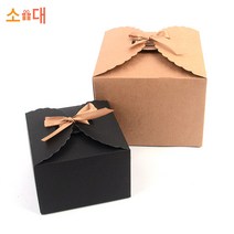 블루몬 선물 케이스 포장 봉투 백 접이식 클래식 무지 사각 상자 쇼핑백 브라운-대